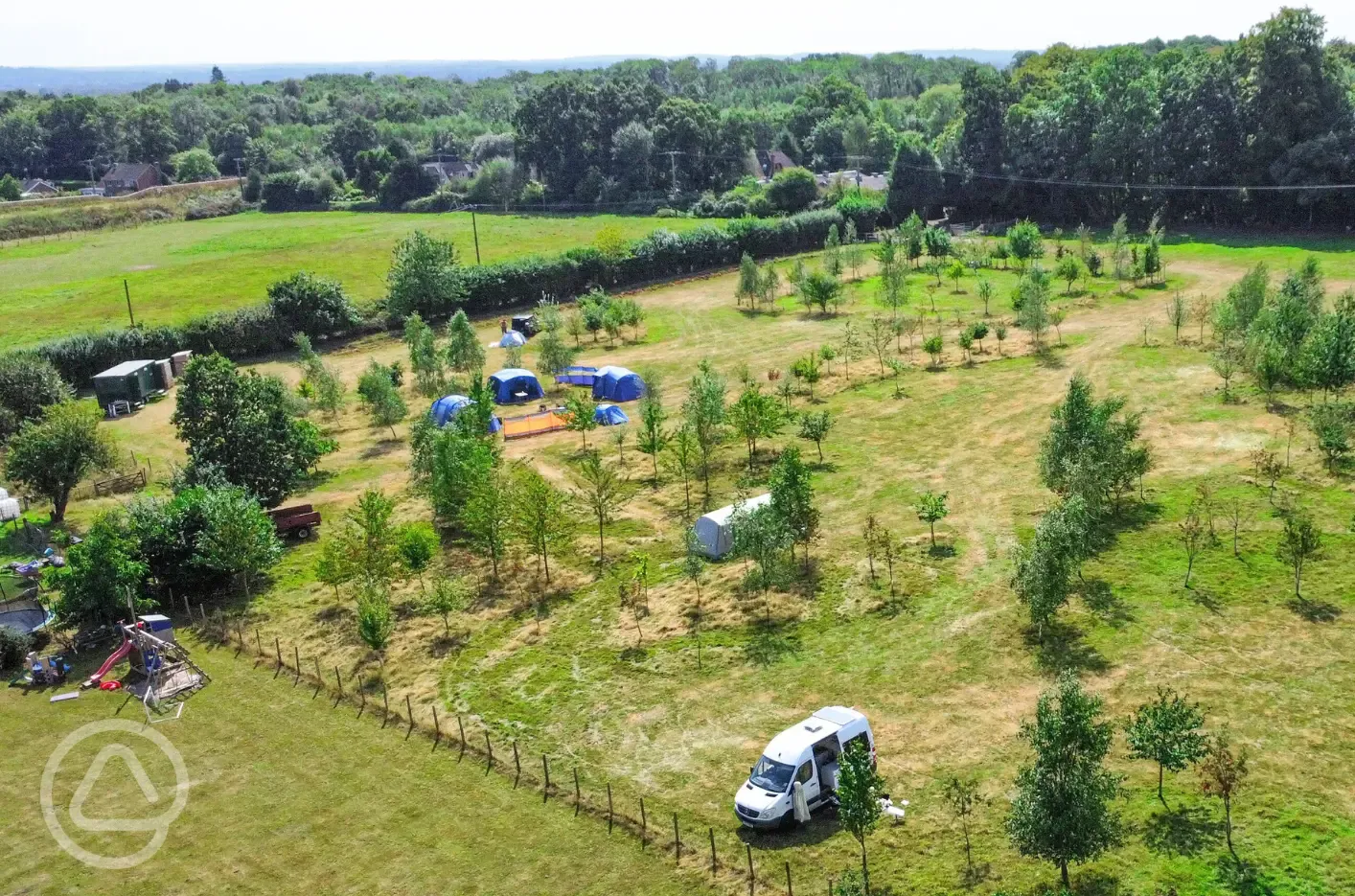 Aerial of the campsite