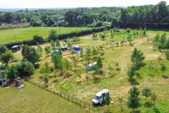 Aerial of the campsite Aerial of the campsite