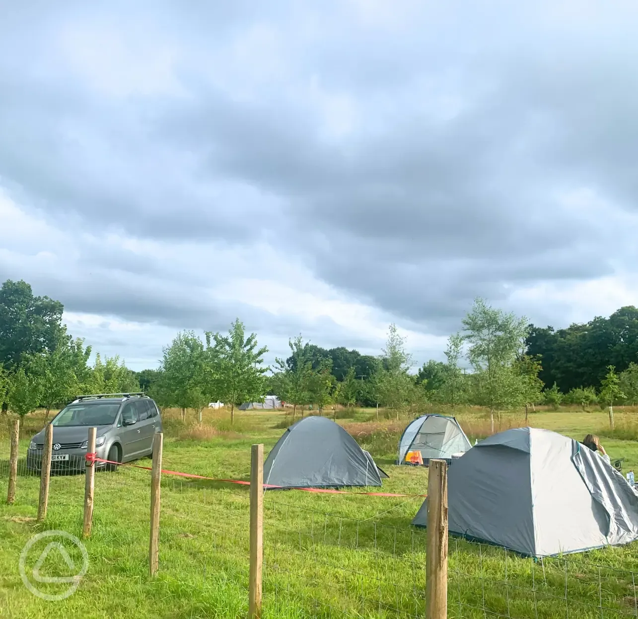 Non electric grass tent pitches