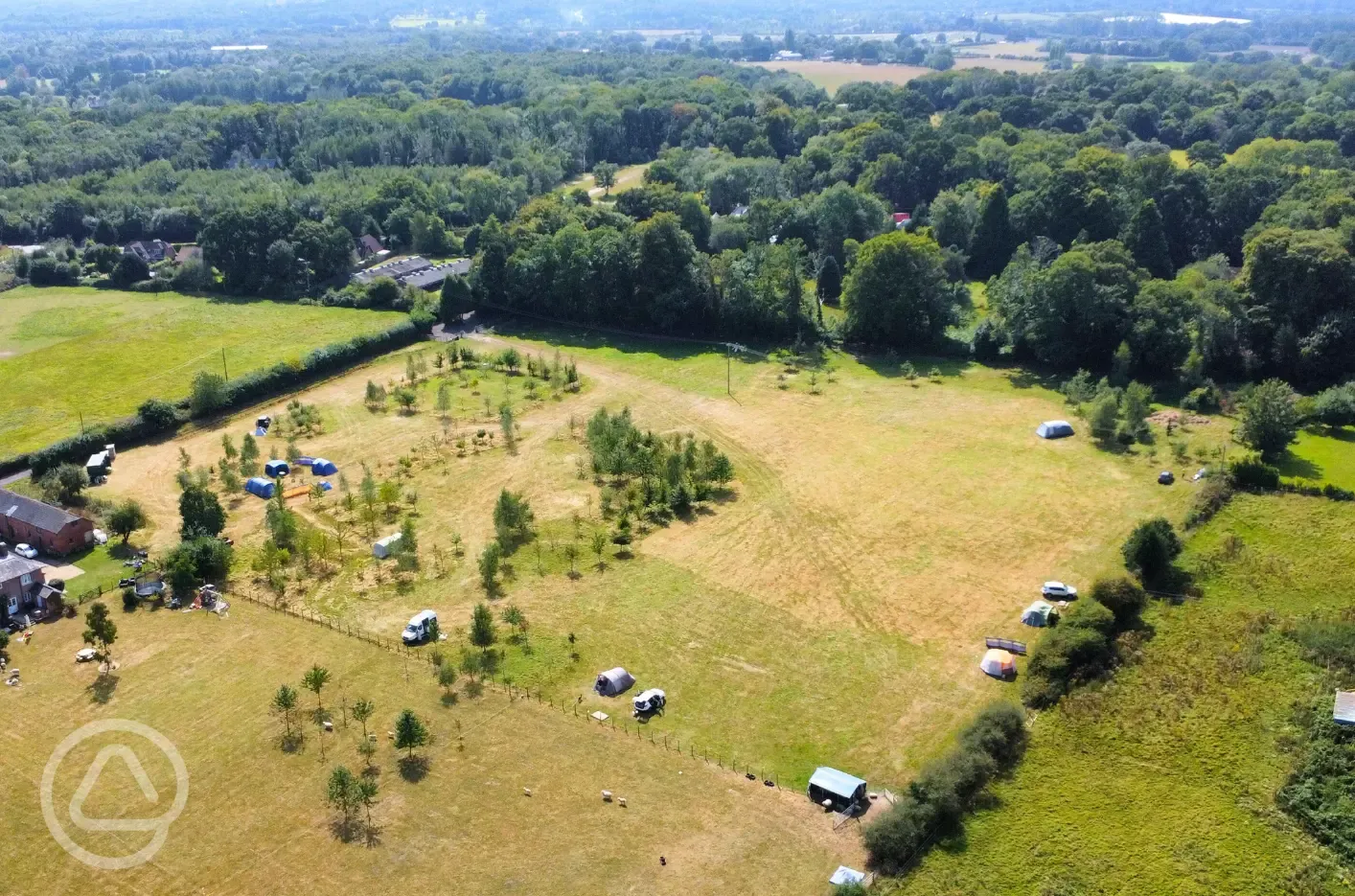 Aerial of the campsite