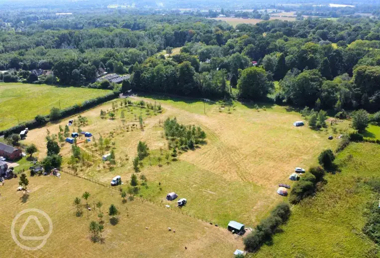 Aerial of the campsite