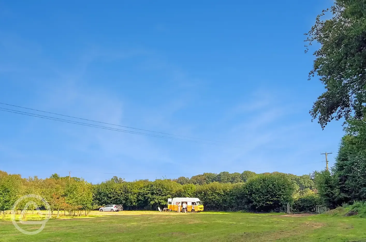 Non electric grass campervan pitches
