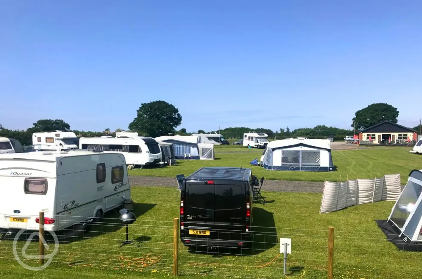 Electric grass touring pitches