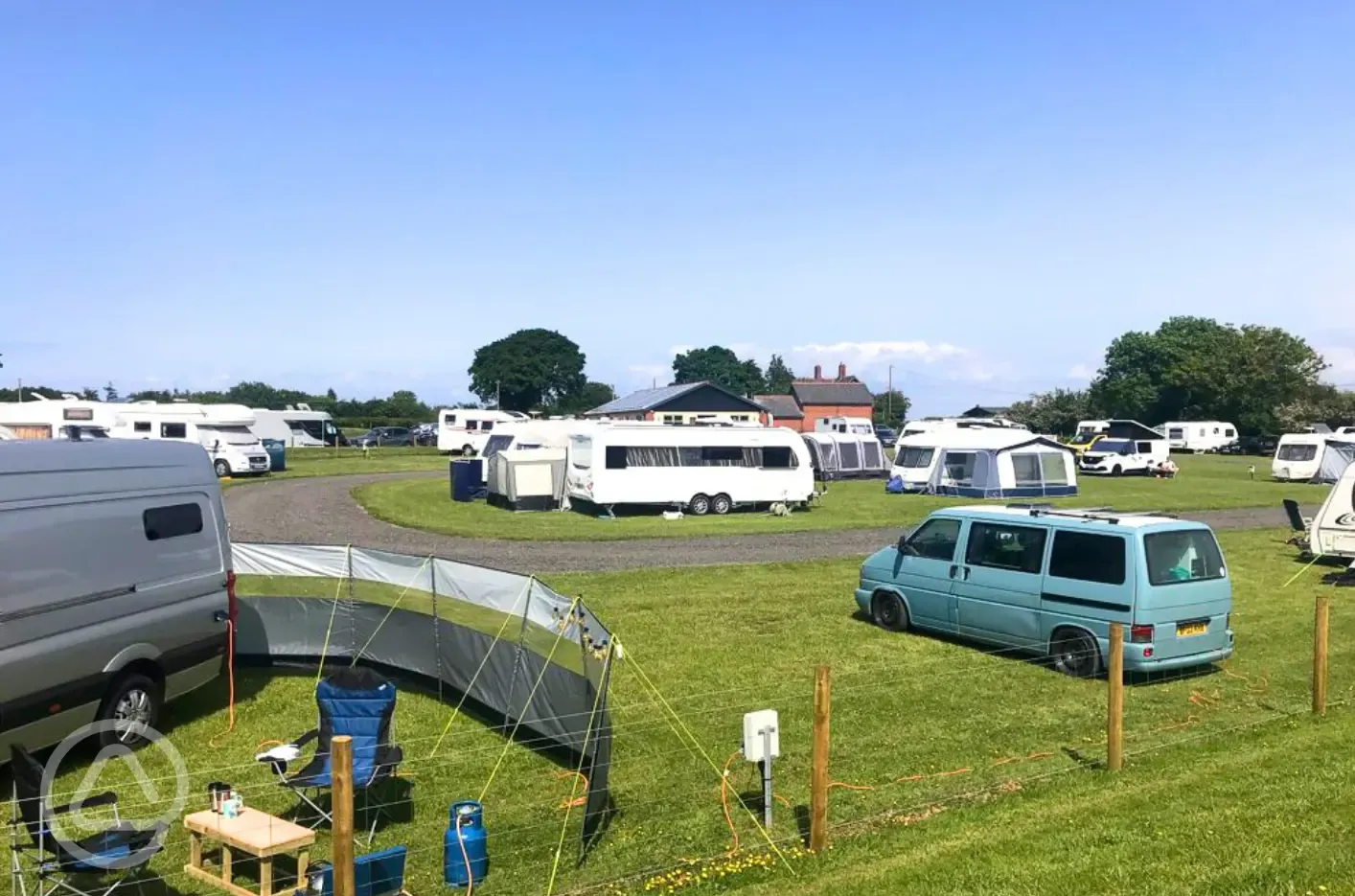 Electric grass touring pitches