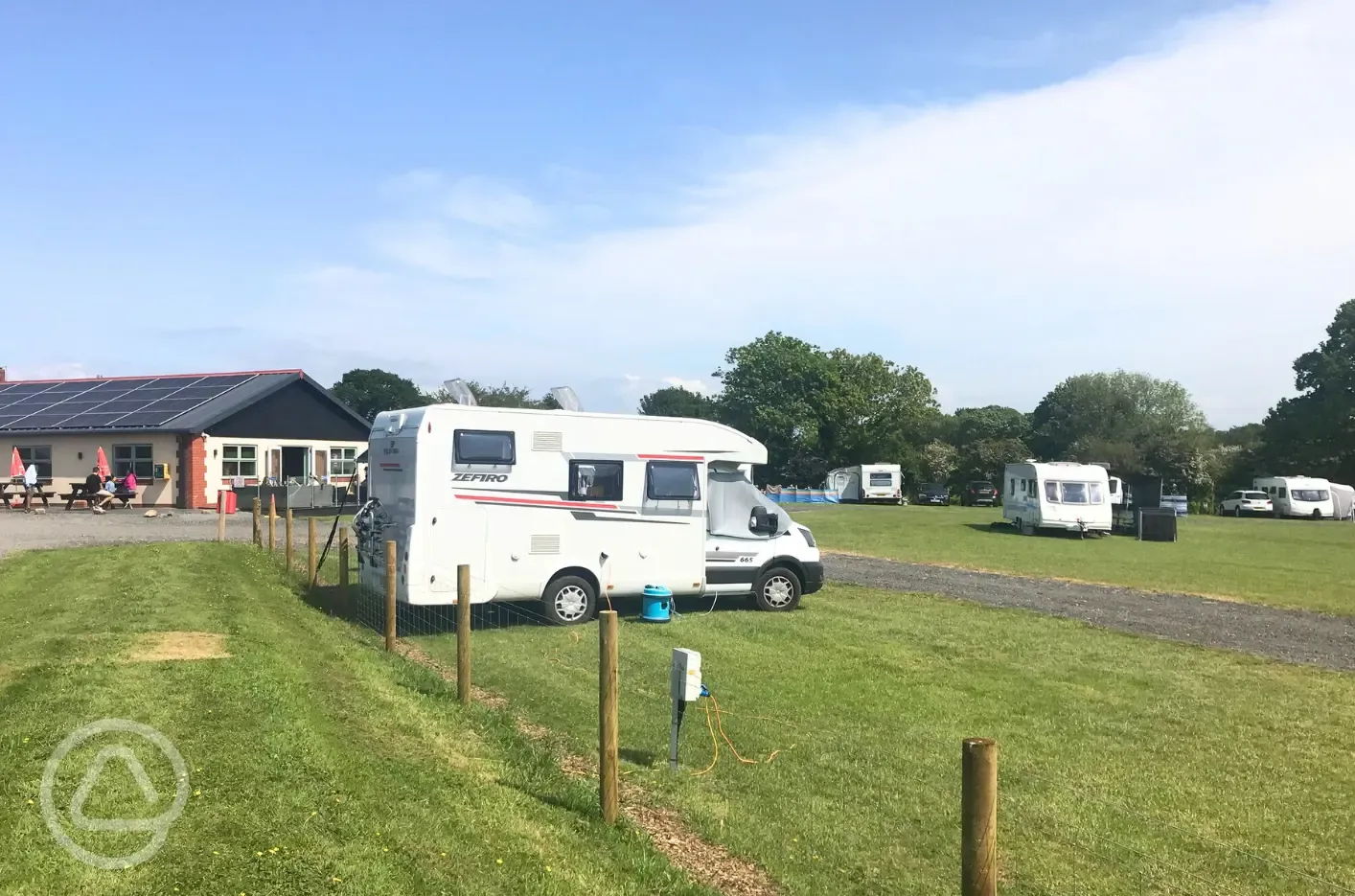 Electric grass touring pitches