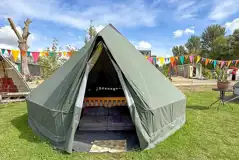 The Nest bell tent with king sized bed