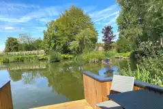 Camping pod outdoor decking area Camping pod outdoor decking area