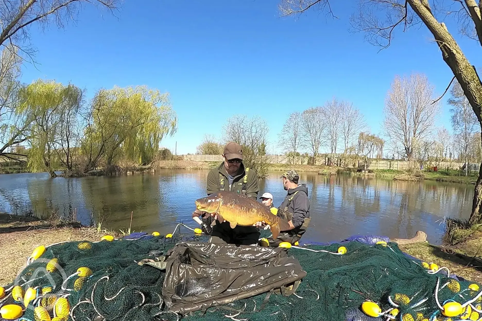 Fish caught from onsite lake