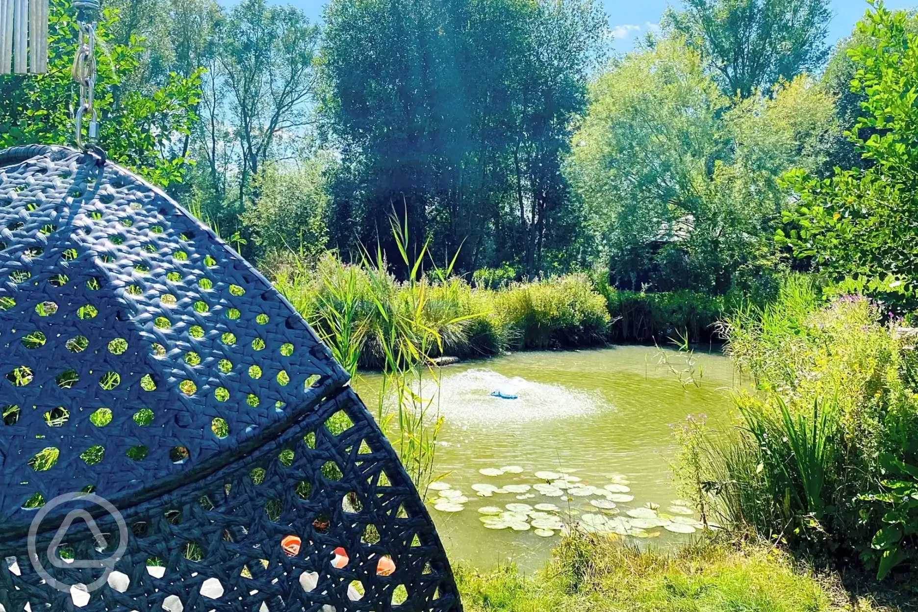 View from Stockies bell tent beside Stock pond