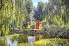 Valerie's pod with lakeside view