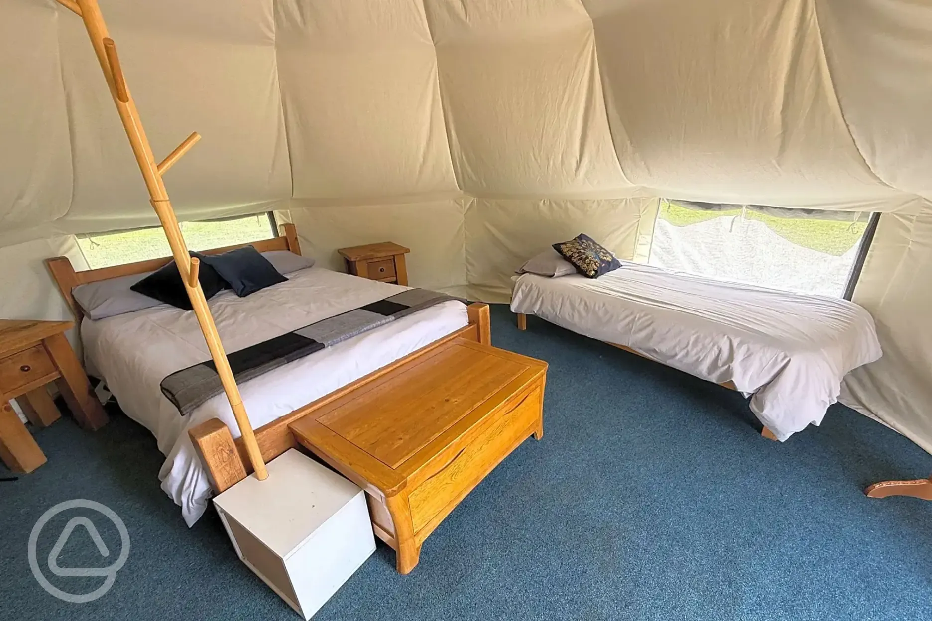 The Quirky Carp bell tent interior 