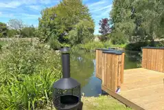 Optional fire pit for the camping pods Optional fire pit for the camping pods