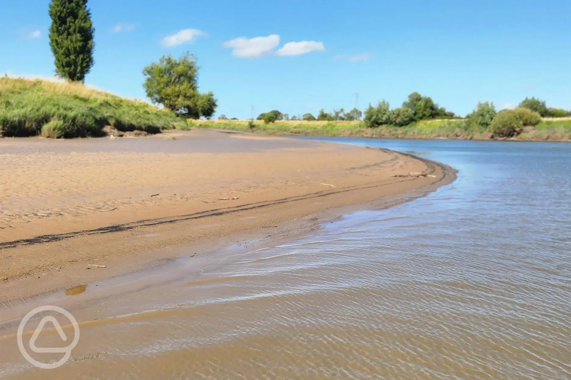 Nearby beach on the River Severn 