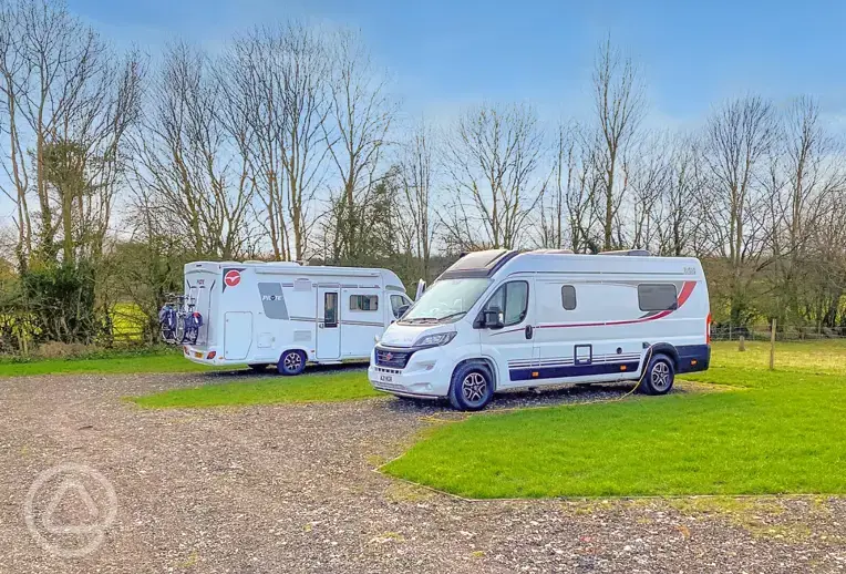 Fully serviced hardstanding and grass touring pitches