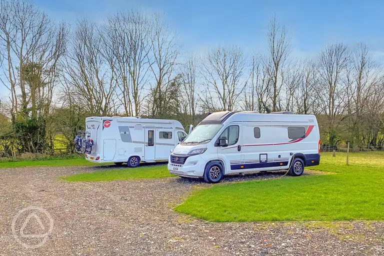 Fully serviced hardstanding and grass touring pitches