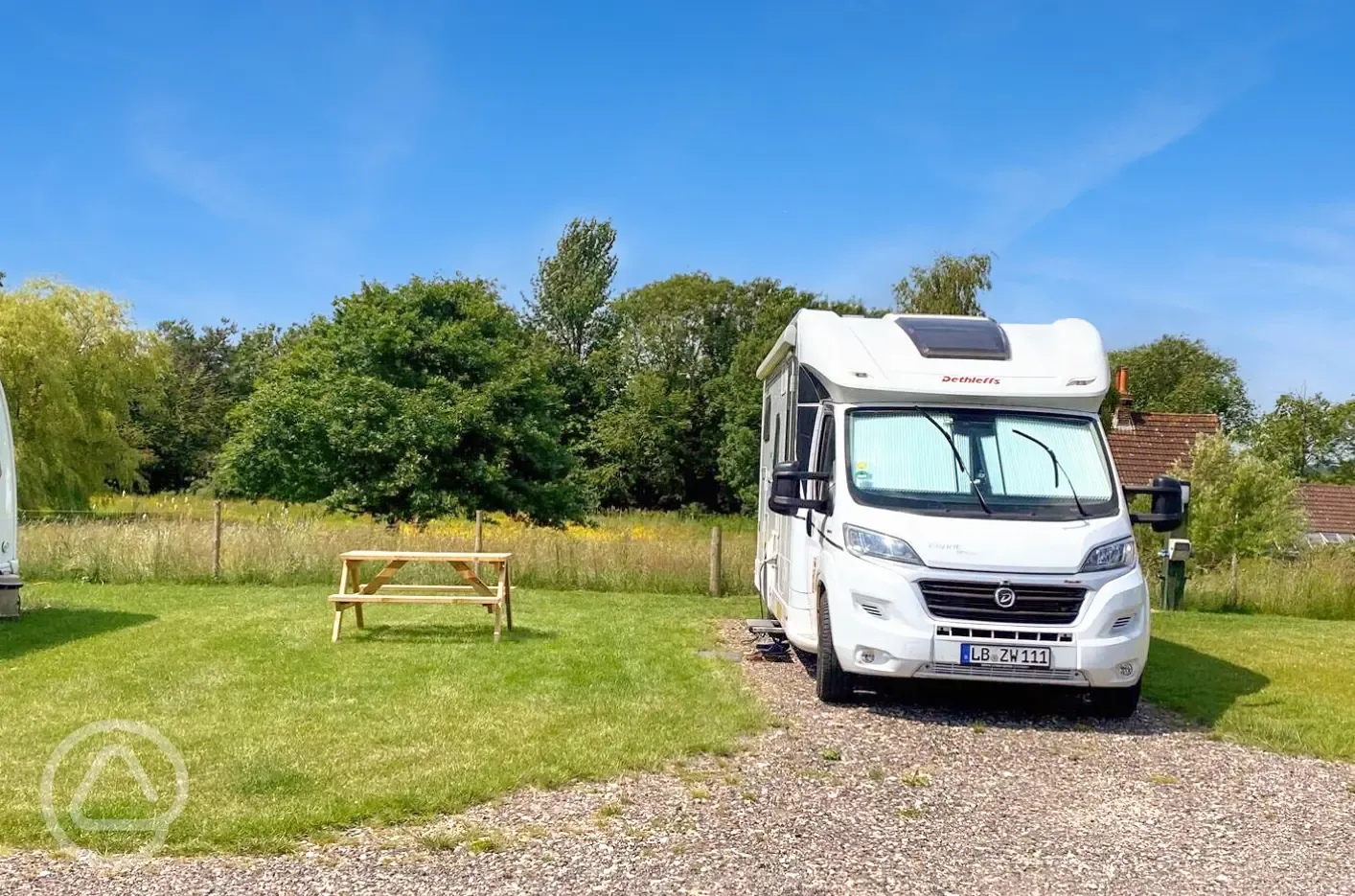 Fully serviced hardstanding and grass touring pitches