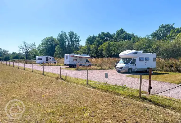 Hardstanding and grass pitches - members only