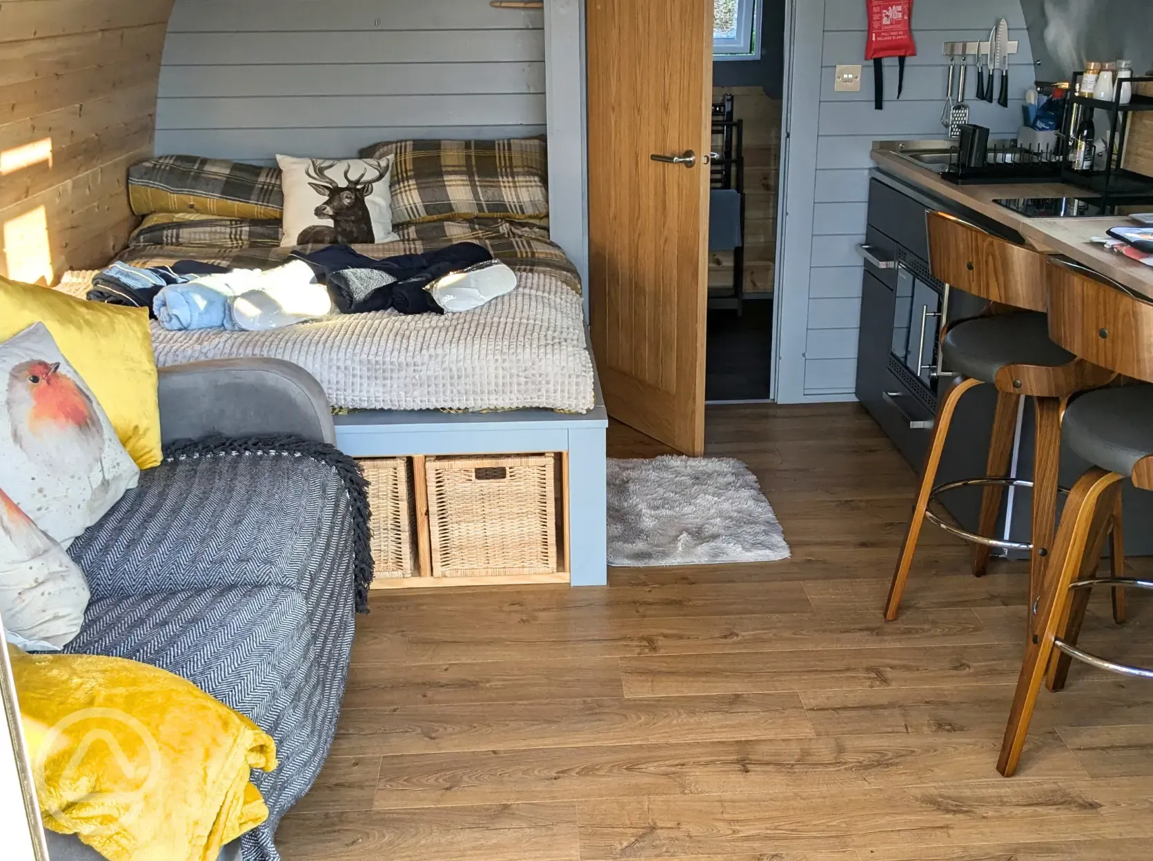 Robins Nest glamping pod interior