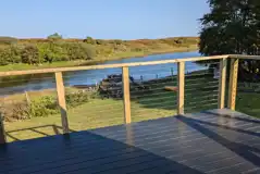 Private decking with views of the bay
