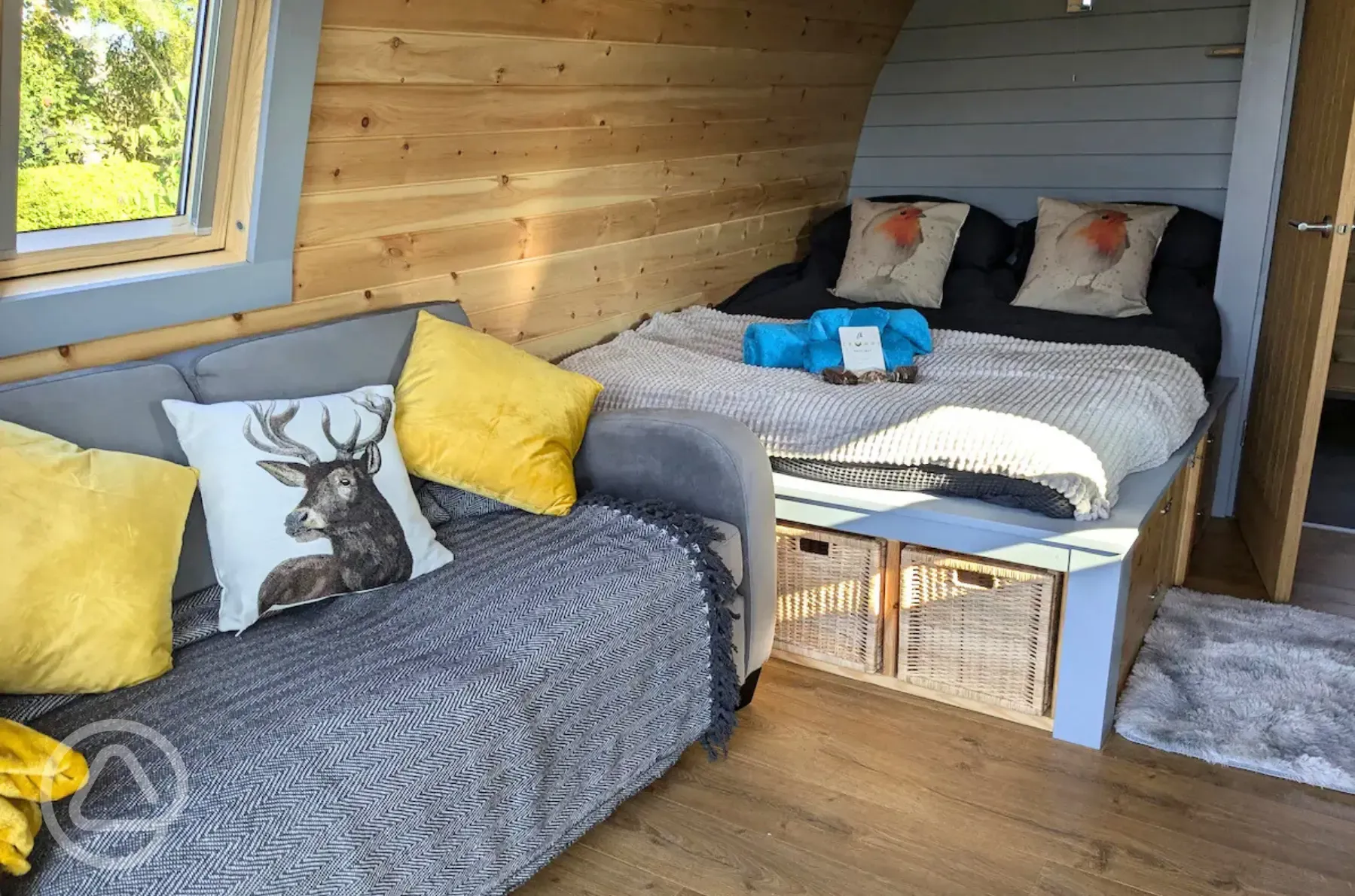 Robins Nest glamping pod interior