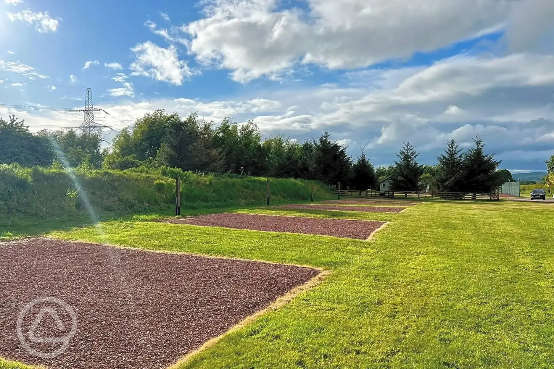 Non electric gravel hardstanding pitches 