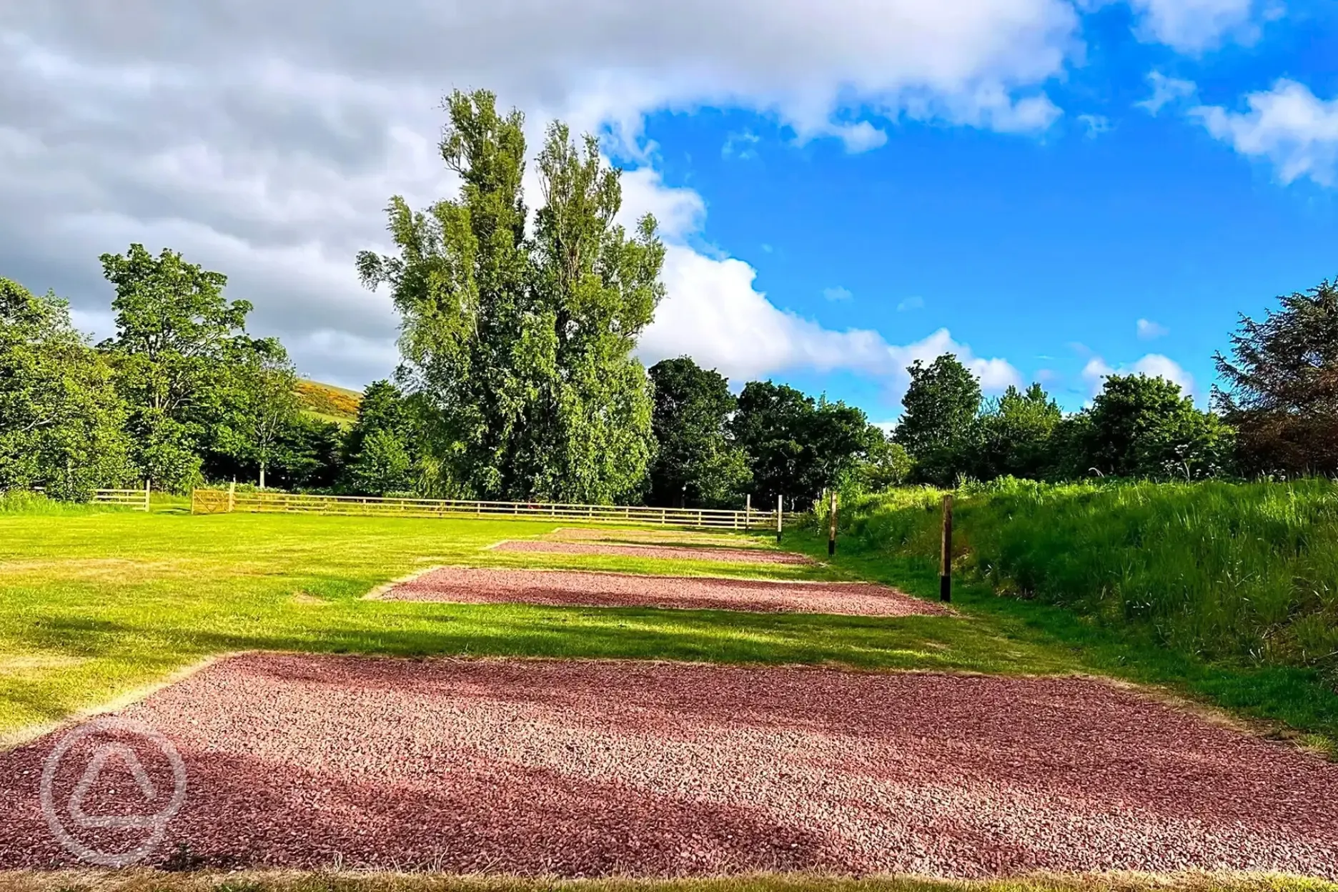 Non electric gravel hardstanding pitches 