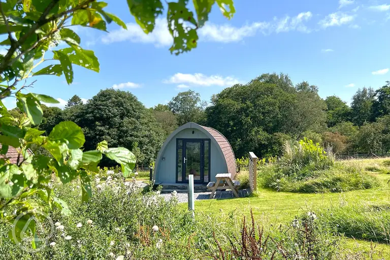 Pods in the Sticks with private outdoor areas and fire pits