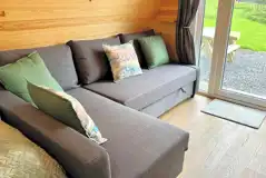 L-shaped sofa bed that folds out to a double bed (bedding provided)