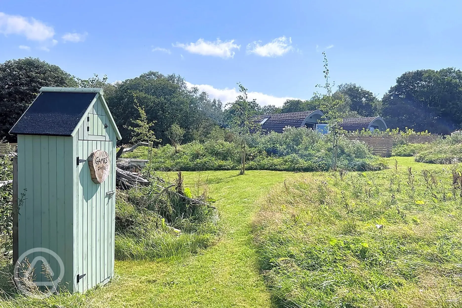 Games shed stocked with garden games
