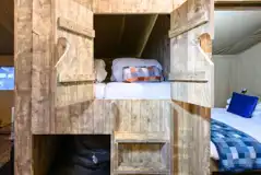 Deluxe Safari Tent cabin double bed and double bedroom