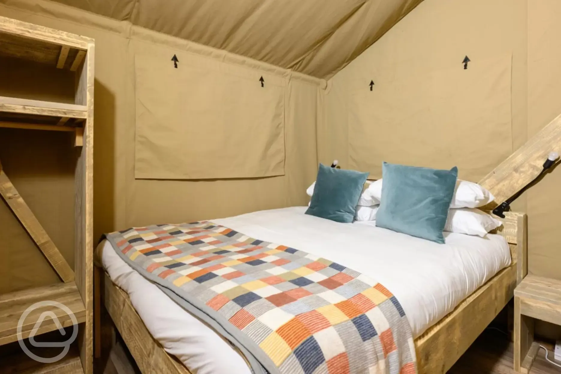 Large Deluxe Safari Tent double bedroom