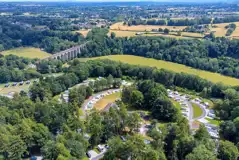 Aerial of Lady Margaret's Park Experience Freedom Glamping