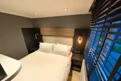 Superior glamping cabin king size bedroom (bedding included)