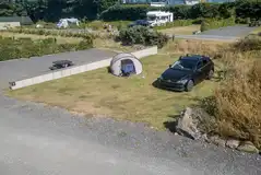 Non electric grass tent pitches next to the fully serviced hardstanding pitches