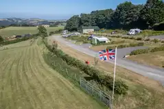 Overview of the terraced fully serviced hardstanding pitches