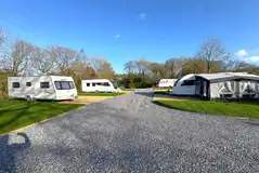 Spacious pitches for caravans, campervans and motorhomes