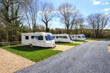 Electric hardstanding and grass pitches with 10 amp hook ups