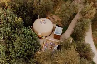 Yurtshire at Eavestone Lake, Ripon, Ripon, North Yorkshire