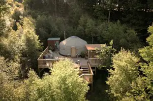 Yurtshire at Eavestone Lake, Ripon, Ripon, North Yorkshire