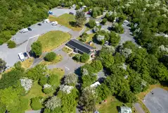 Aerial of The Brecon Beacons Camping and Caravan Park at Dan-yr-Ogof