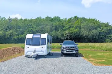 Grass and hardstanding touring pitches at Wold Escapes