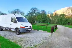 Optional electric hardstanding pitches at Theobalds Park Optional electric hardstanding pitches at Theobalds Park