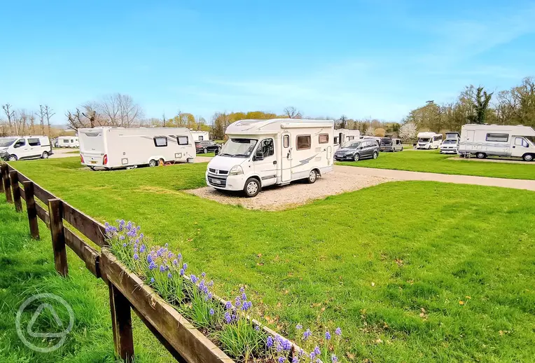 Theobalds Park in Hertfordshire with hardstanding touring pitches