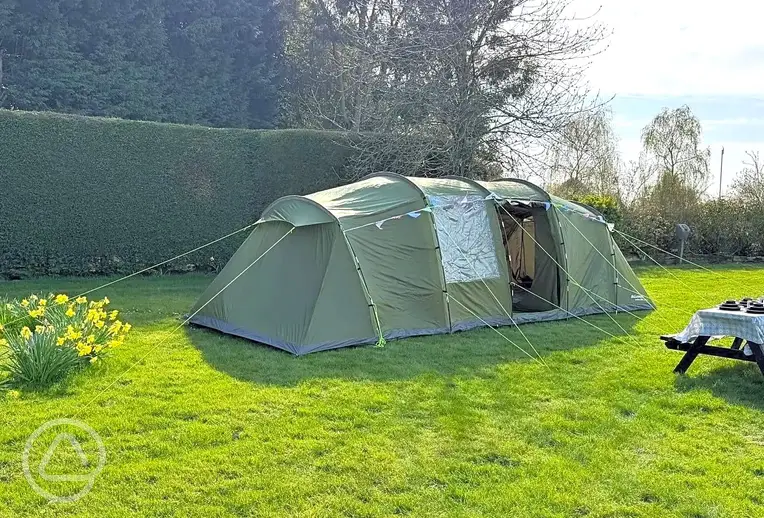 Ready tents with air beds provided