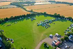 Overview of the camping field with non electric and electric grass pitches Overview of the camping field with non electric and electric grass pitches