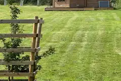 View of the wooden eco house