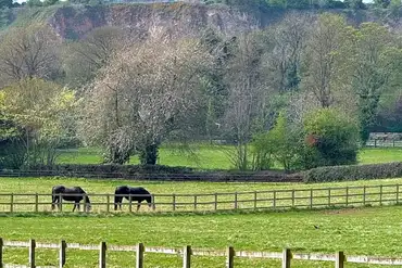 View to Bredon Hill and the local church and priory from Barley Fields Holidays
