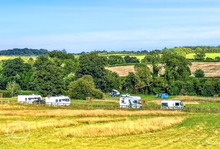 View to Barley Fields Holidays in the Leicestershire countryside