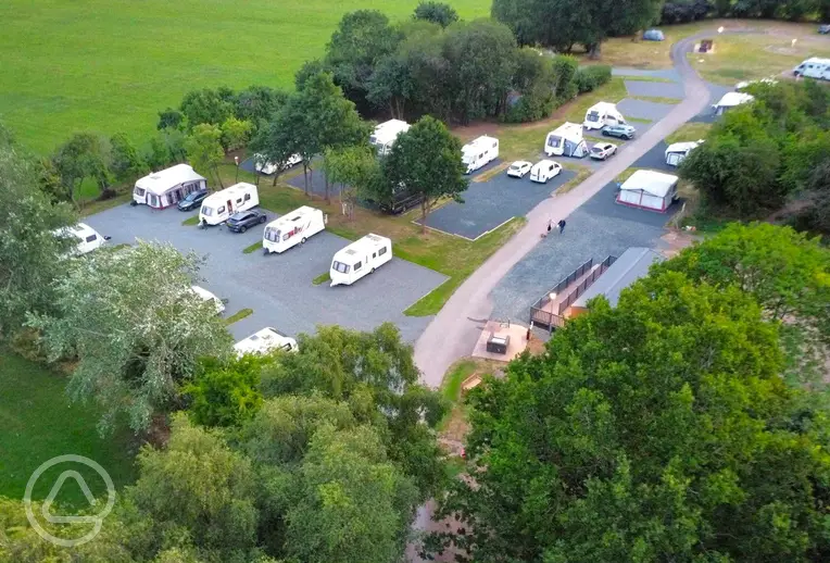 Aerial of High Onn Holiday Park in Staffordshire