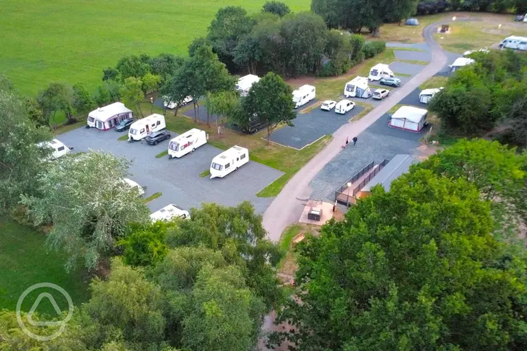 Aerial of High Onn Holiday Park in Staffordshire